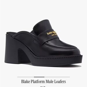 Kate Spade Black Leather Mules